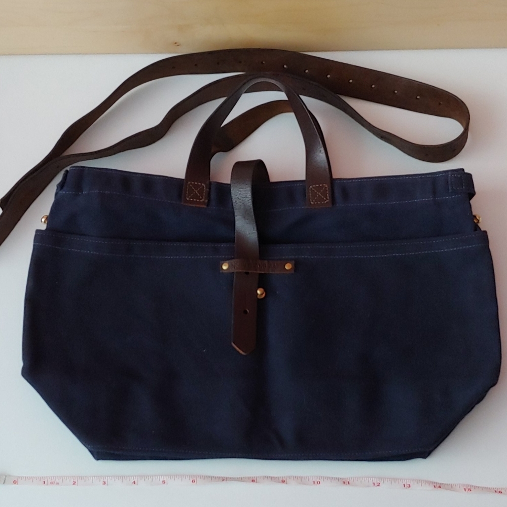 Peg and Awl waxed canvas tote